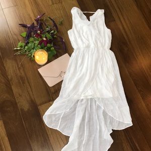 White Dress side slit